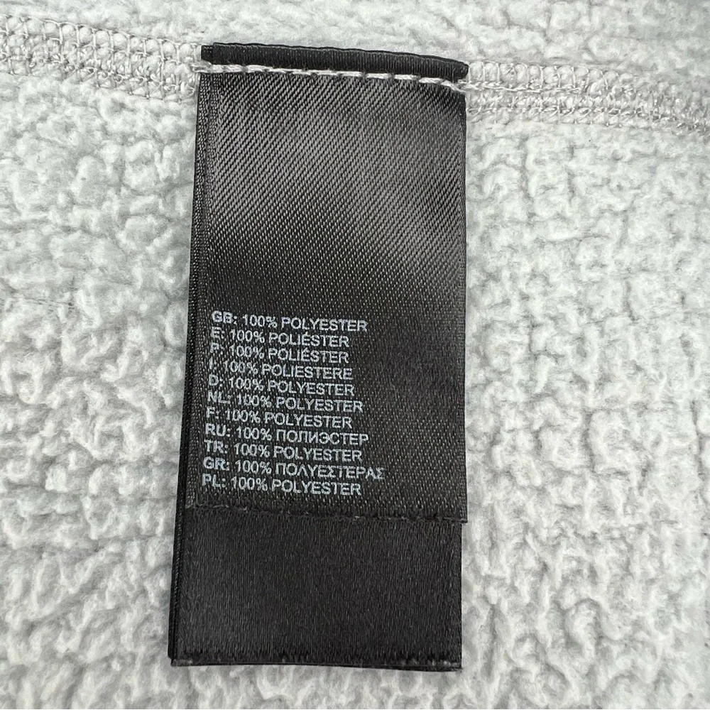 The North Face Waffle Knit Pullover Fleece 1/4 Zip Long Sleeve Mens M Gray